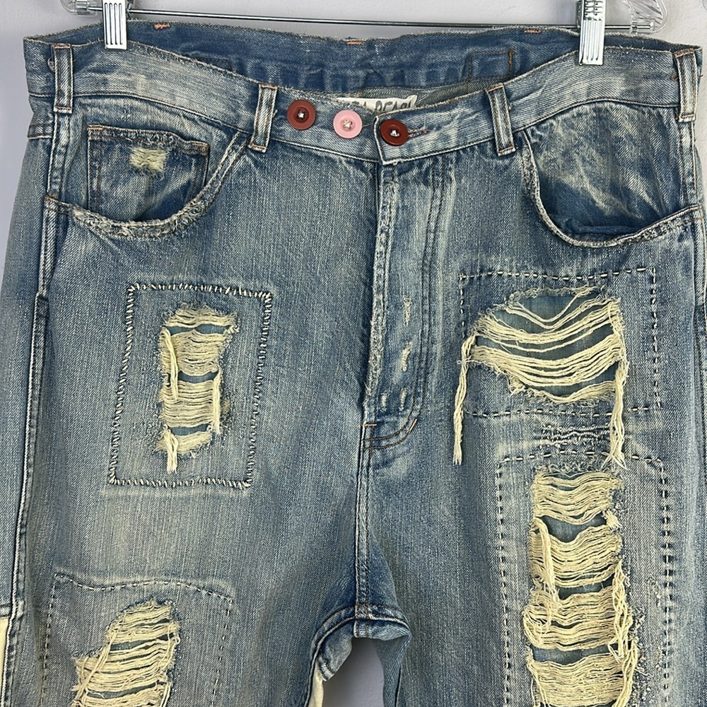 Magnolia Pearl Miners Denim in Americana OS Bohemian Oversized Relaxed Boho Jean - Picture 7 of 16